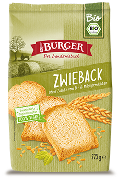 BURGER Bio Zwieback Locker & cross 225g