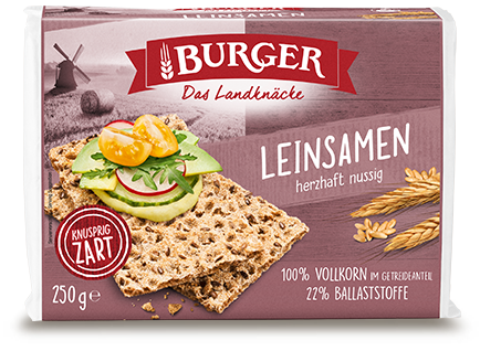 Burger Knäcke Leinsamen 250g