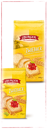 Das BURGER Zwieback-Sortiment